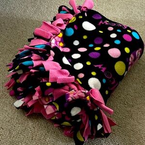 Pink Panther Fleece Tie Tassel Blanket